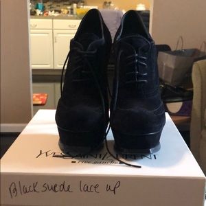 YSL Black Tribute Lace Up shoe